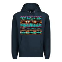 Navy leopard aztec turquoise jewelry Premium Hoodie - BarkalooDesign