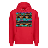 Red leopard aztec turquoise jewelry Premium Hoodie - BarkalooDesign
