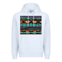 White leopard aztec turquoise jewelry Premium Hoodie - BarkalooDesign