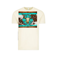 Vintage Arctic bull skull and turquoise cowhide tumbler Vintage Tee - Artiststas