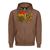 Chestnut juneteenth heart Zipper Hoodie - texasbilliewilder