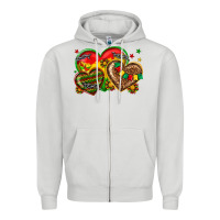 Dove Grey juneteenth heart Zipper Hoodie - texasbilliewilder