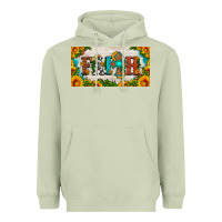 Matcha faith cross and sunflower license plate Heavyweight Hoodie - HRA Design Shop
