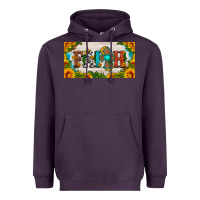 Plum faith cross and sunflower license plate Heavyweight Hoodie - HRA Design Shop