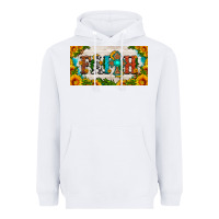 White faith cross and sunflower license plate Heavyweight Hoodie - HRA Design Shop