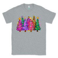 Heather Grey christmas trees and lights Classic Tee - Zillion Design Studio