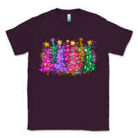 Plum christmas trees and lights Classic Tee - Zillion Design Studio