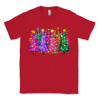 Red christmas trees and lights Classic Tee - Zillion Design Studio