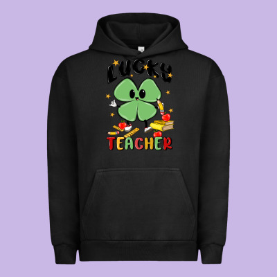 Lucky Teacher Urban Hoodie Designed By Maliassmallbusiness