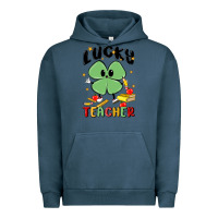 Pigment Midnight Navy lucky teacher Urban Hoodie - MaliasSmallBusiness