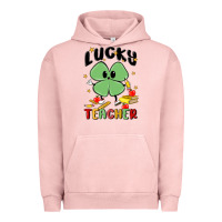 Pigment Salmon lucky teacher Urban Hoodie - MaliasSmallBusiness