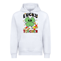 White lucky teacher Urban Hoodie - MaliasSmallBusiness