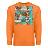 Carrot longhorn bull seamless pattern Premium Sweatshirt - HRA Design Shop