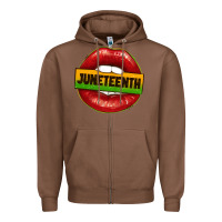Chestnut juneteenth lips Zipper Hoodie - texasbilliewilder