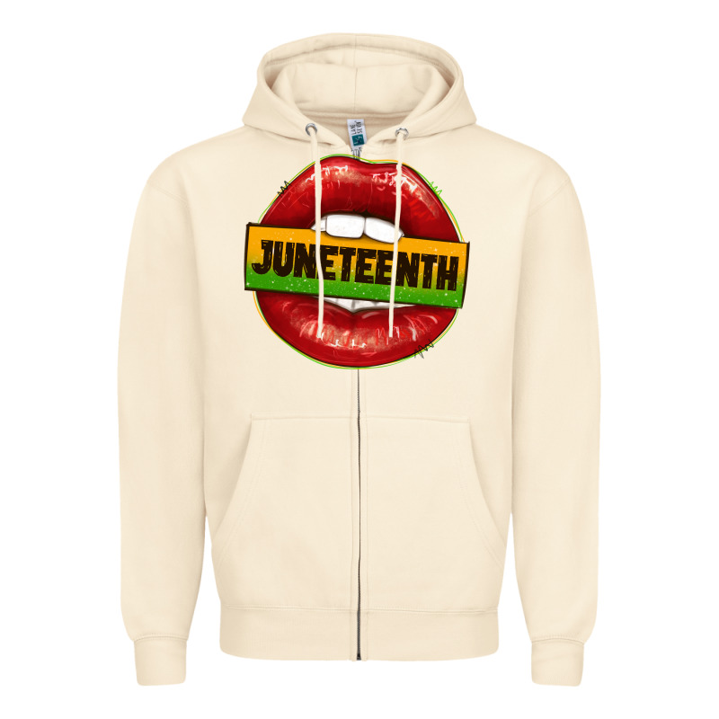 Juneteenth Lips Zipper Hoodie by texasbilliewilder | Teevron