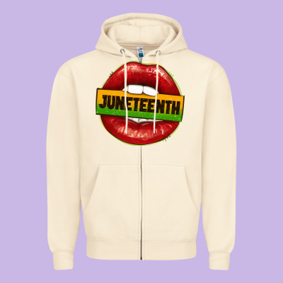 Zipper Hoodie juneteenth lips