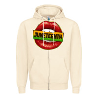 Sandshell juneteenth lips Zipper Hoodie - texasbilliewilder
