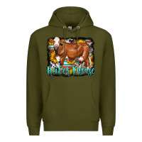 Army Green Western Heifer Please Simmental Cow Premium Hoodie - LillyAllenDesigns