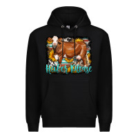 Black Western Heifer Please Simmental Cow Premium Hoodie - LillyAllenDesigns
