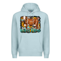 Blue Mist Western Heifer Please Simmental Cow Premium Hoodie - LillyAllenDesigns