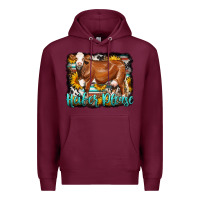 Burgundy Western Heifer Please Simmental Cow Premium Hoodie - LillyAllenDesigns