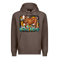 Coffee Western Heifer Please Simmental Cow Premium Hoodie - LillyAllenDesigns