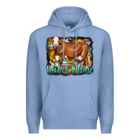 Colony Blue Western Heifer Please Simmental Cow Premium Hoodie - LillyAllenDesigns