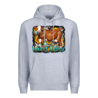 Heather Grey Western Heifer Please Simmental Cow Premium Hoodie - LillyAllenDesigns
