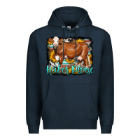 Navy Western Heifer Please Simmental Cow Premium Hoodie - LillyAllenDesigns