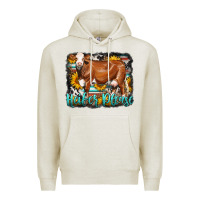 Oatmeal Heather Western Heifer Please Simmental Cow Premium Hoodie - LillyAllenDesigns