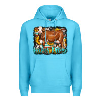 Ocean Blue Western Heifer Please Simmental Cow Premium Hoodie - LillyAllenDesigns