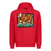 Red Western Heifer Please Simmental Cow Premium Hoodie - LillyAllenDesigns