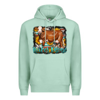 Seafoam Western Heifer Please Simmental Cow Premium Hoodie - LillyAllenDesigns