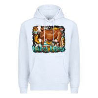 White Western Heifer Please Simmental Cow Premium Hoodie - LillyAllenDesigns