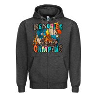 Charcoal Heather the best memories are made camping Zipper Hoodie - Zillion Design Studio