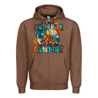 Chestnut the best memories are made camping Zipper Hoodie - Zillion Design Studio