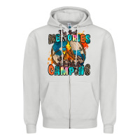 Dove Grey the best memories are made camping Zipper Hoodie - Zillion Design Studio