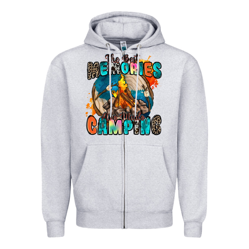 The Best Memories Are Made Camping Zipper Hoodie by Zillion Design Studio | Teevron