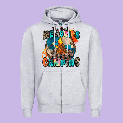 The Best Memories Are Made Camping Zipper Hoodie Designed By Zillion Design Studio
