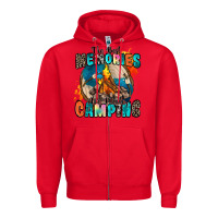 Red the best memories are made camping Zipper Hoodie - Zillion Design Studio