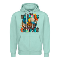 Seafoam the best memories are made camping Zipper Hoodie - Zillion Design Studio