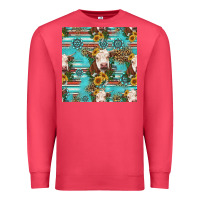 Cardinal charolais cow seamless pattern Premium Sweatshirt - HRA Design Shop