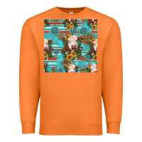 Carrot charolais cow seamless pattern Premium Sweatshirt - HRA Design Shop