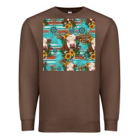 Charolais Cow Seamless Pattern Premium Sweatshirt | Teevron