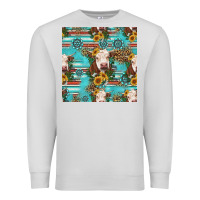 Dove Grey charolais cow seamless pattern Premium Sweatshirt - HRA Design Shop