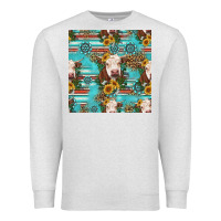 Oatmeal Heather charolais cow seamless pattern Premium Sweatshirt - HRA Design Shop