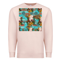 Pale Pink charolais cow seamless pattern Premium Sweatshirt - HRA Design Shop