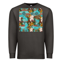 Smoke charolais cow seamless pattern Premium Sweatshirt - HRA Design Shop