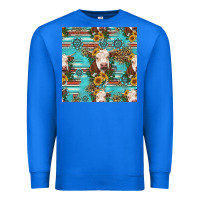 True Royal charolais cow seamless pattern Premium Sweatshirt - HRA Design Shop