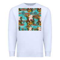 White charolais cow seamless pattern Premium Sweatshirt - HRA Design Shop